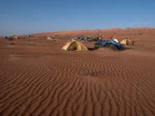 Arabien, Oman-Expeditionen - Zeltlager in den Wahiba Sands